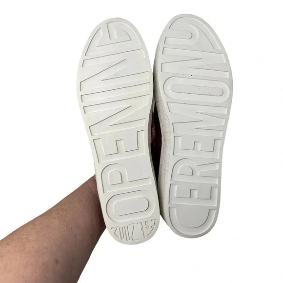 Opening Ceremony DiDi‎ Ruffle Ash Rose Platform Velvet Shoes Size 37 M New - Picture 7 of 12